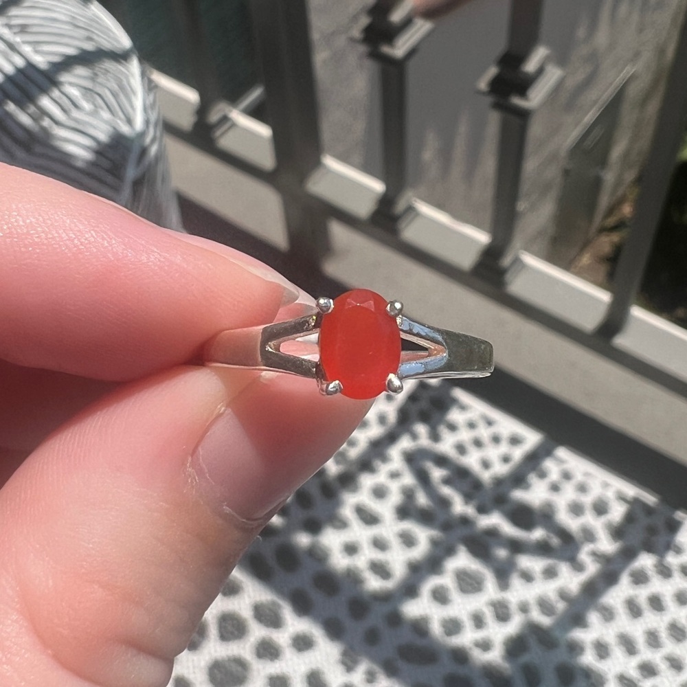 Carnelian - 925 Sterling Silver Ring